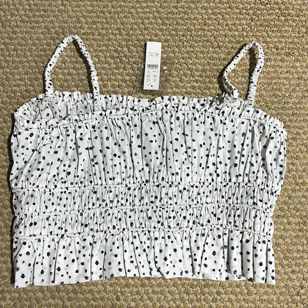 J. Crew button front cotton crop top - size M.